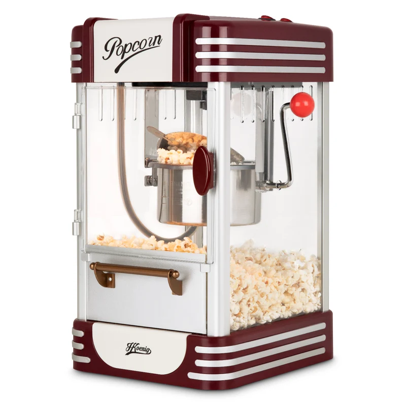 Ⓜ️🔵🔵🔵 H.Koenig POP330 - Macchina per pop corn, luce interna per mantenerli caldi, design retró, capiente e bella da vedere!