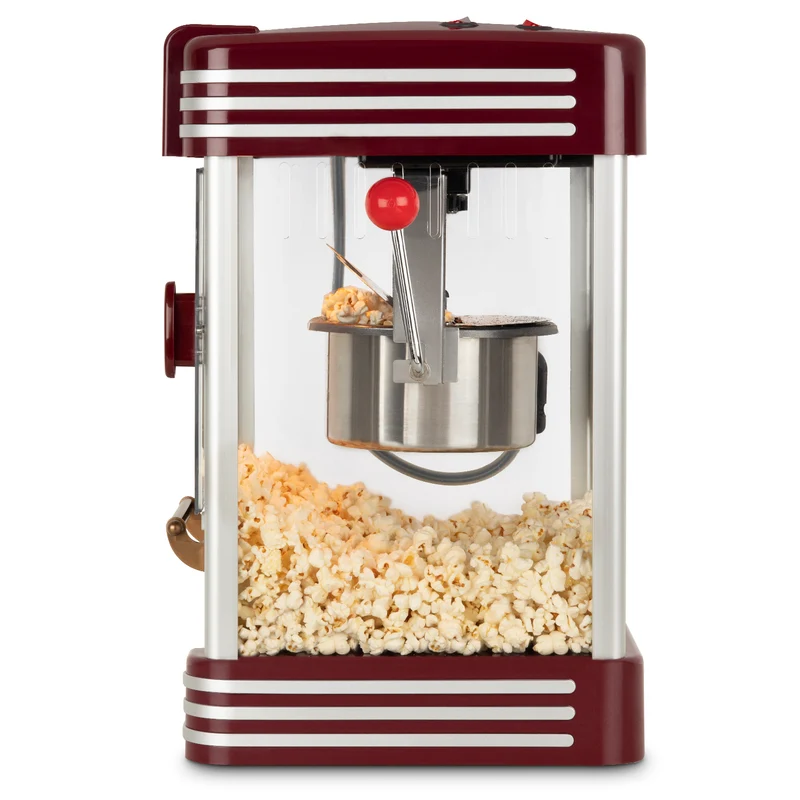 Ⓜ️🔵🔵🔵 H.Koenig POP330 - Macchina per pop corn, luce interna per mantenerli caldi, design retró, capiente e bella da vedere!