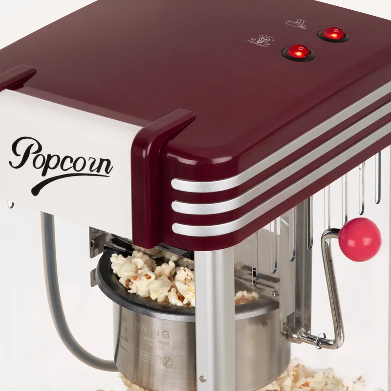 Ⓜ️🔵🔵🔵 H.Koenig POP330 - Macchina per pop corn, luce interna per mantenerli caldi, design retró, capiente e bella da vedere!