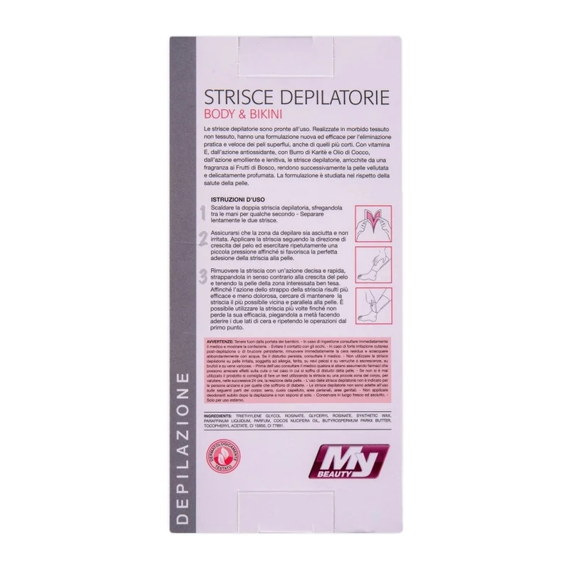 MyBeauty Strisce Depilatorie Body Bikini 10 Pz