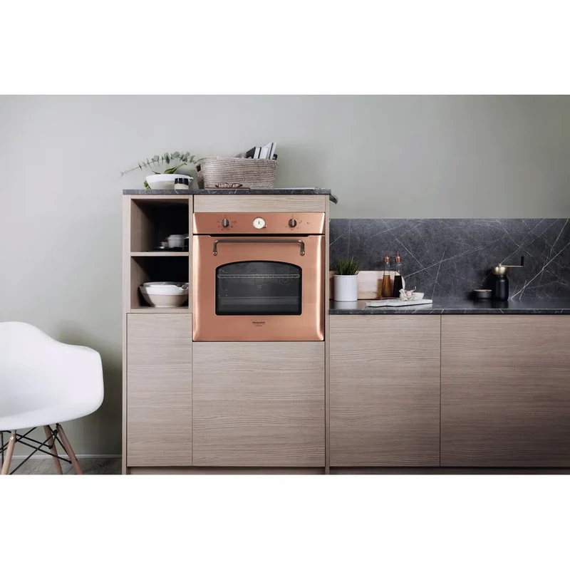 Ⓜ️🔵🔵🔵👌 Hotpoint Ariston FIT 804 H RAME HA - Forno elettrico incasso RAME, cavità smaltata XXL, AUTOPULENTE, Classe A