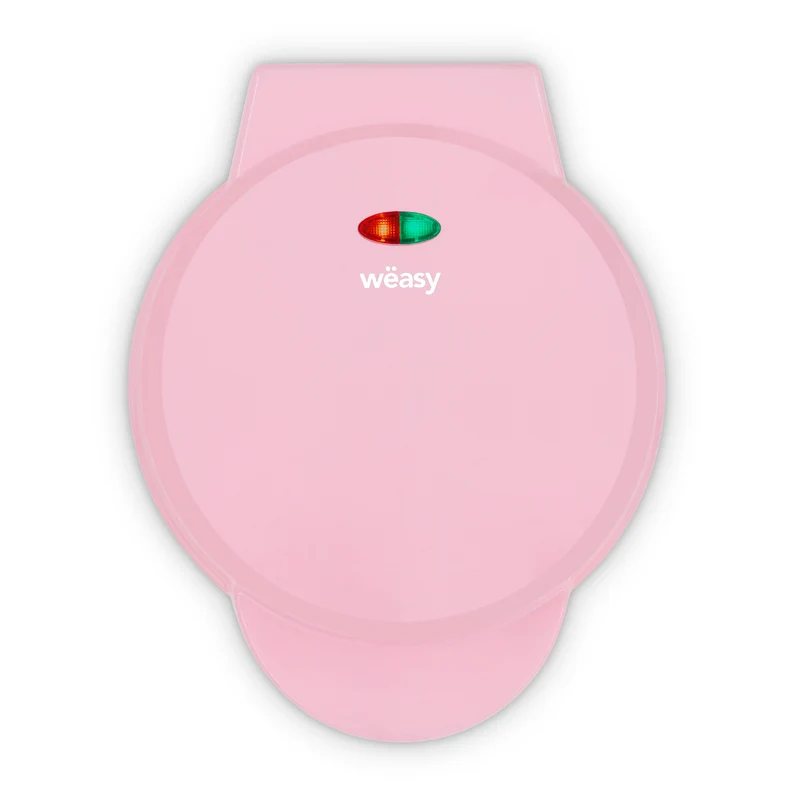 Ⓜ️🔵🔵🔵 Weasy KID400 - Piastra rosa per dolcetti con 4 stampi differenti intercambiabili (donut, waffle, cupcakes o muffin)