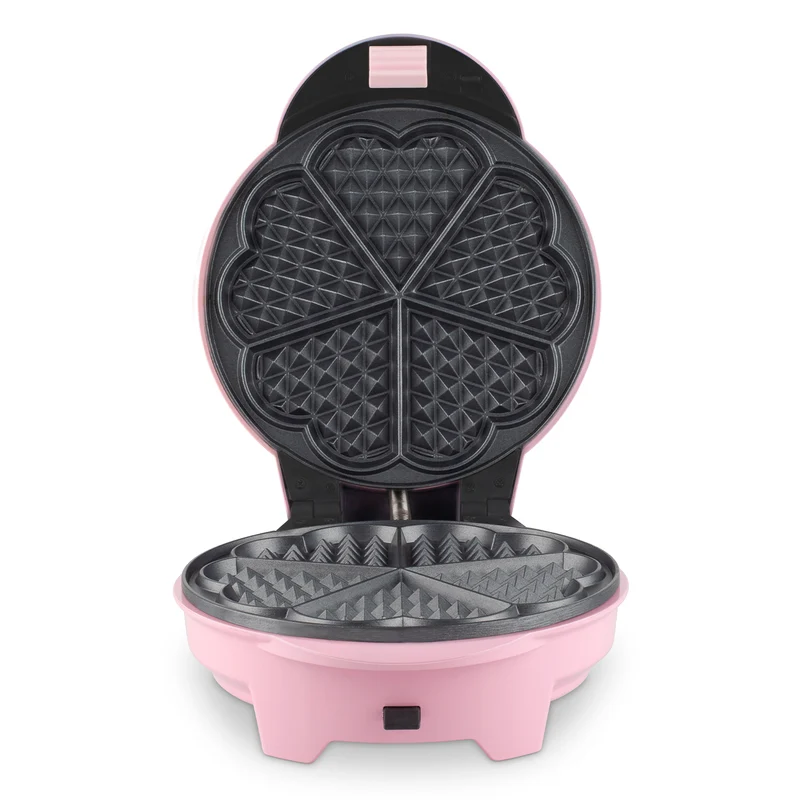 Ⓜ️🔵🔵🔵 Weasy KID400 - Piastra rosa per dolcetti con 4 stampi differenti intercambiabili (donut, waffle, cupcakes o muffin)