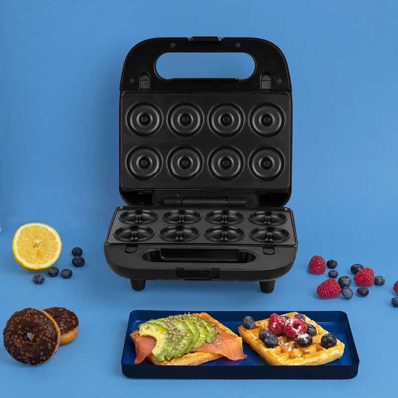 Ⓜ️🔵🔵🔵 Weasy JOY600 - Piastra per sandwich con 4 griglie differenti intercambiabili (sandwich, waffle, grill e ciambelle)