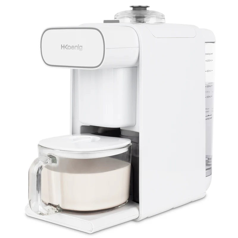Ⓜ️🔵🔵🔵 H.Koenig NATY210 - Produttore di latte vegetale, CON RICETTARIO, SENZA BPA, lavabile in lavastoviglie, puoi usare soia, avena, riso, noci, semi o frutta secca!