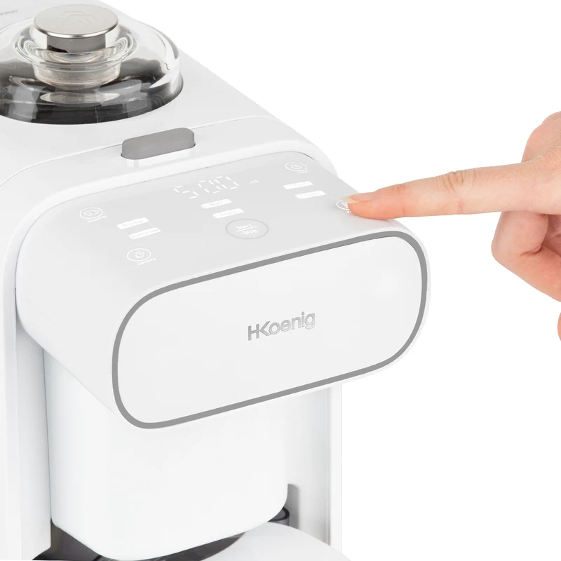 Ⓜ️🔵🔵🔵 H.Koenig NATY210 - Produttore di latte vegetale, CON RICETTARIO, SENZA BPA, lavabile in lavastoviglie, puoi usare soia, avena, riso, noci, semi o frutta secca!