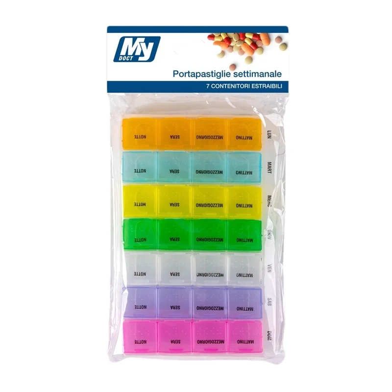 MyDoct Portapastiglie Settimanale 4 Scomparti
