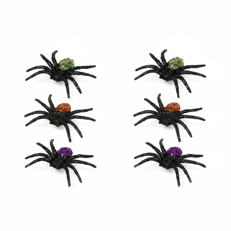 Atosa Decorazione Ragni 7.5x5.5x1.3 Cm 6 Pezzi