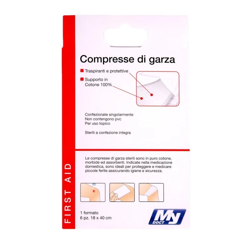 MyDoct Compresse Di Garze Sterili 18X40Cm 6Pz