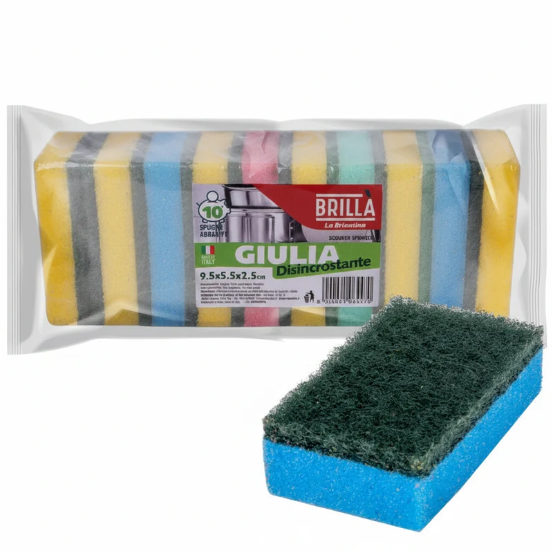 Brillà Spugne Abrasive Giulia 10 Pz 95x55x25 cm