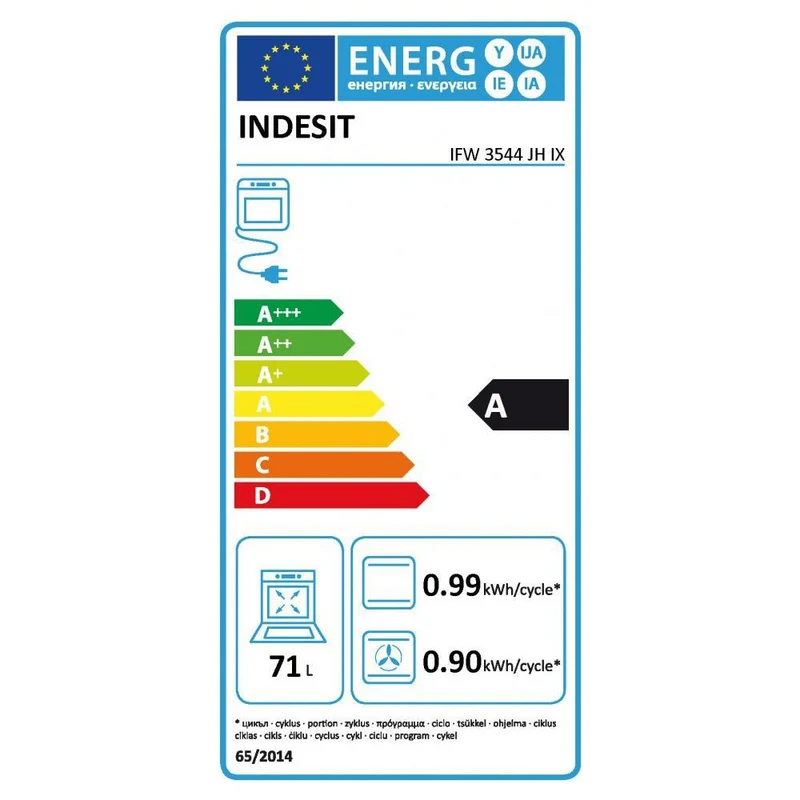 Ⓜ️🔵🔵🔵👌 Indesit IFW 3544 JHIX - Forno elettrico multifunzione, INOX e VETRO NERO, SISTEMA DI PULIZIA INTEGRATO IDROLISI, incasso, 71 litri, classe A