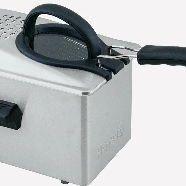 Ⓜ️🔵🔵🔵 H.Koenig DFX300 - Friggitrice professionale in acciaio inox, 3 litri