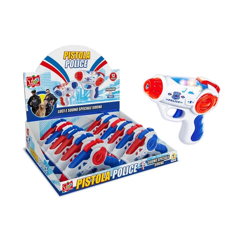 Teorema Pistola Police C/Luci E Suoni 3 Colori