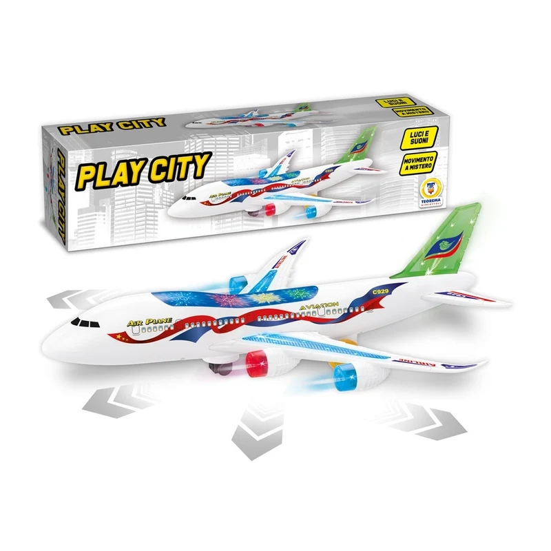 Teorema Aeroplano grande con luci e suoni