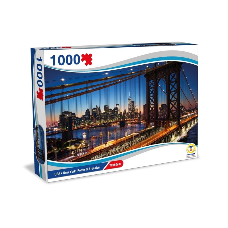 Puzzle Usa New York Ponte Di Brooklyn 70X50Cm