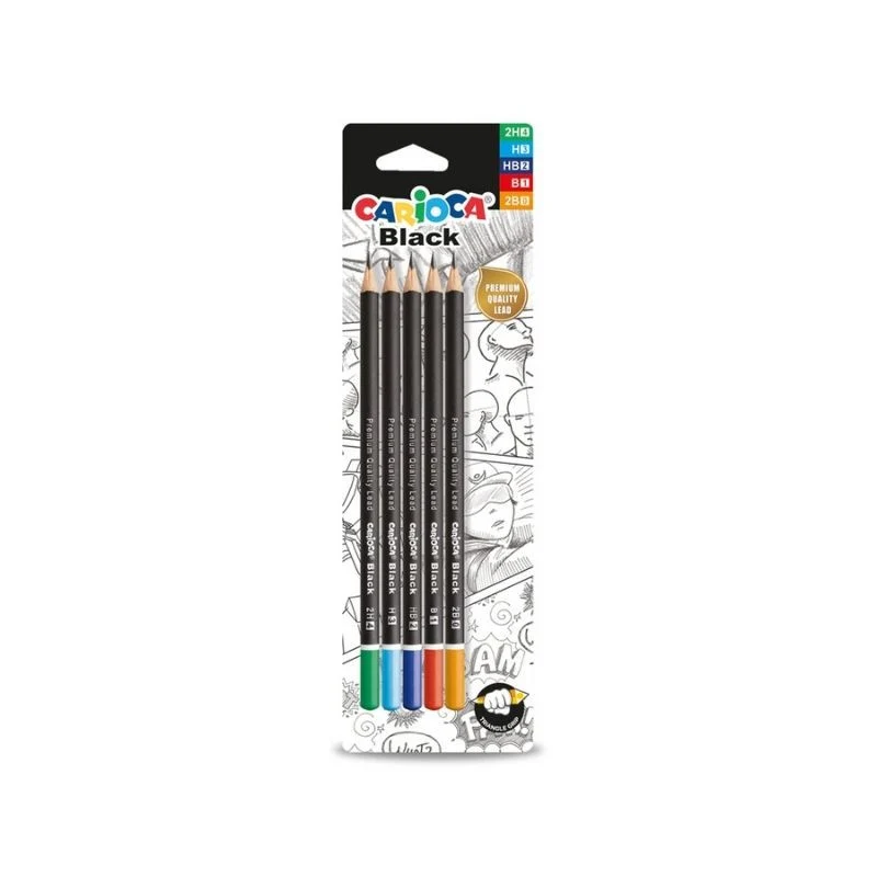 Carioca Matite Black Lead Blister 5 Pz
