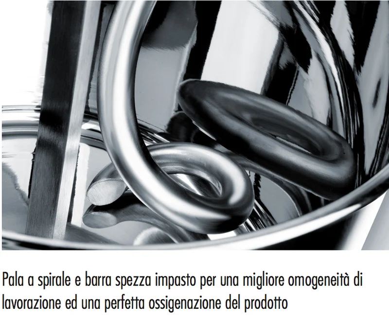 Ⓜ️🔵🔵🔵👌 Tre Spade impastatrice SKM-47 75400 - Impastatrice a spirale da 47 litri, qualità professionale, Made in Italy