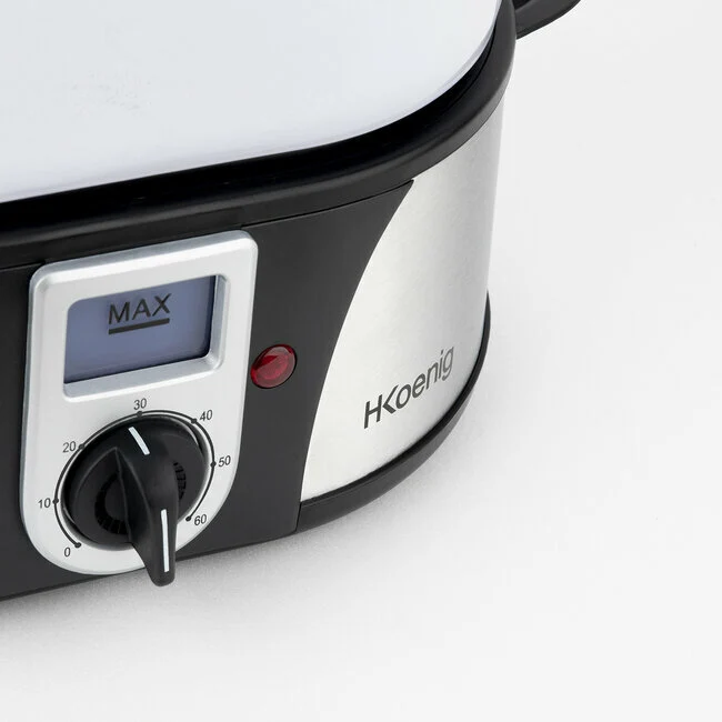 Ⓜ️🔵🔵🔵 H.Koenig VAP12 - Vaporiera elettrica, 3 livelli, supporto per uova