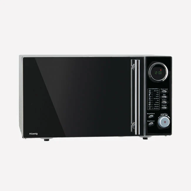 Ⓜ️🔵🔵🔵 H.Koenig VIO9 - Forno a microonde combinato CON GRILL, sportello a effetto specchio, 25 litri, controlli elettronici, schermo LCD