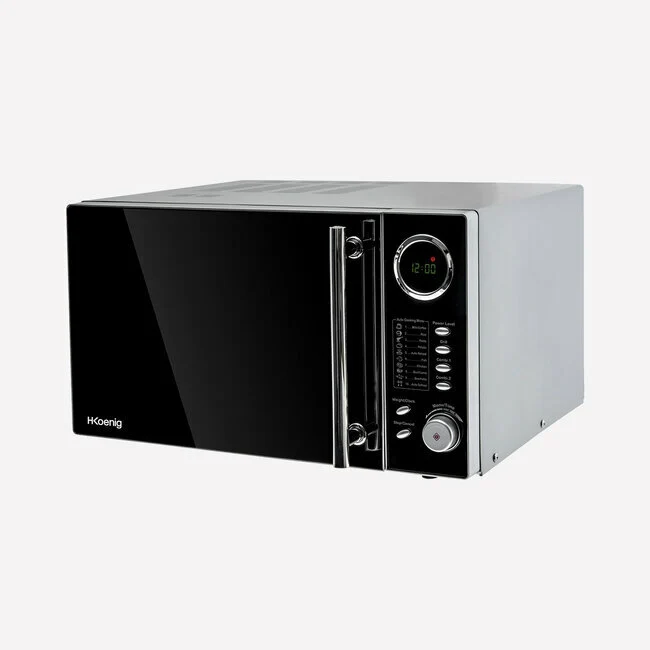 Ⓜ️🔵🔵🔵 H.Koenig VIO9 - Forno a microonde combinato CON GRILL, sportello a effetto specchio, 25 litri, controlli elettronici, schermo LCD
