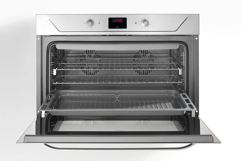 Ⓜ️🔵🔵🔵 Alpes F900 - Forno elettrico da incasso con timer touch control, largo cm 90, con camera di cottura smaltata, capacità 100 litri