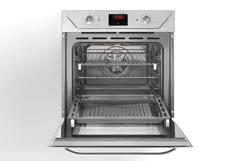 Ⓜ️🔵🔵🔵 Alpes F600 - Forno elettrico da incasso con timer touch control, largo cm 60, con camera di cottura smaltata, capacità 65 litri