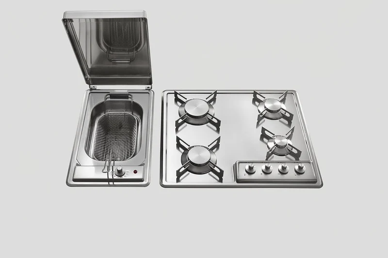 Ⓜ️🔵🔵🔵 Alpes F 530/FRE - Friggitrice elettrica da incasso, semifilo, acciaio inox, larga 30 cm