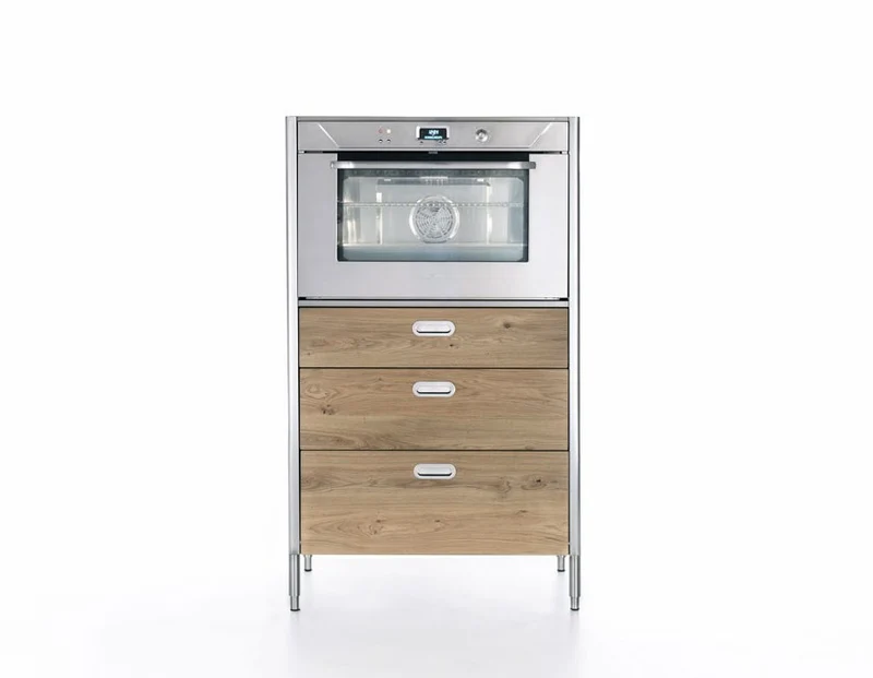 Ⓜ️🔵🔵🔵👌 Alpes F90 - Forno elettrico da incasso, largo cm 90, con camera di cottura in acciaio inox, capacità 104 litri