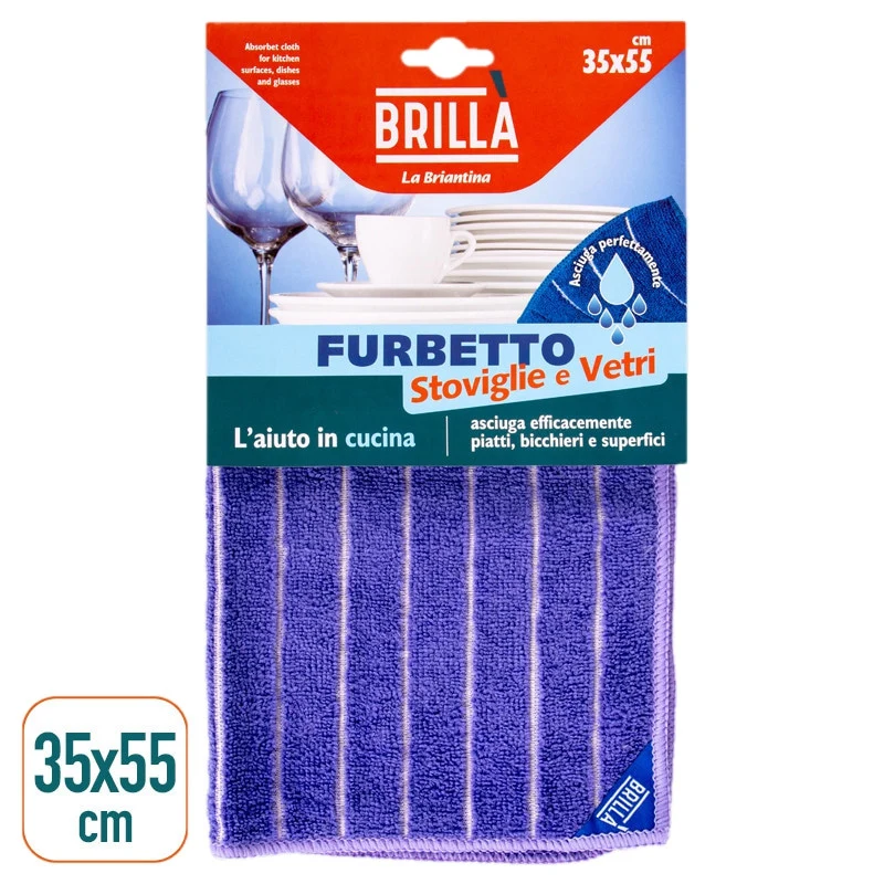 Brillà Panno furbetto stoviglie e vetri 35x55 cm