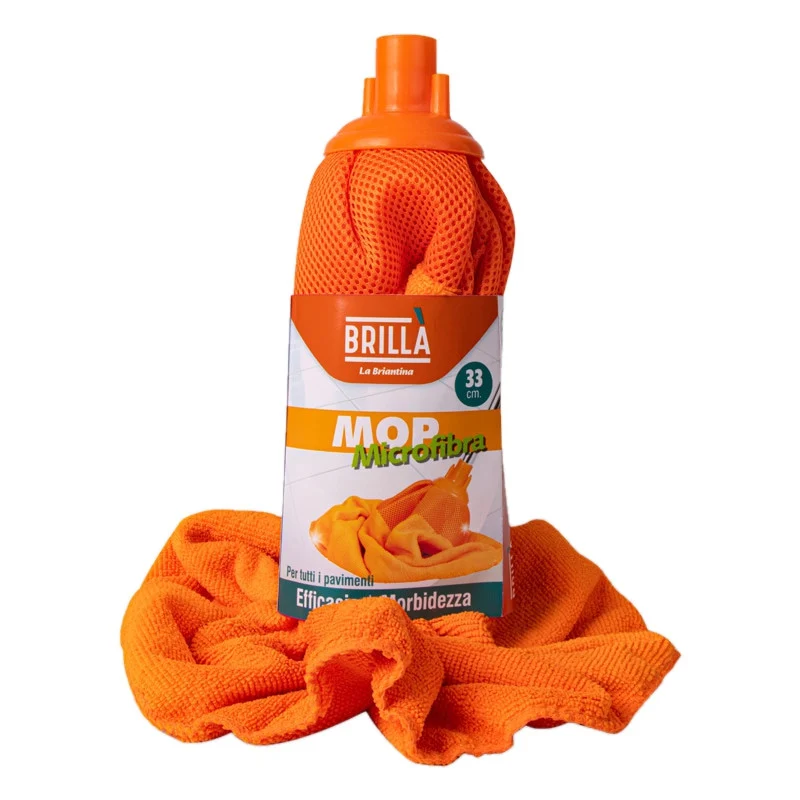 Brillà Mop microfibra con rete 33 cm