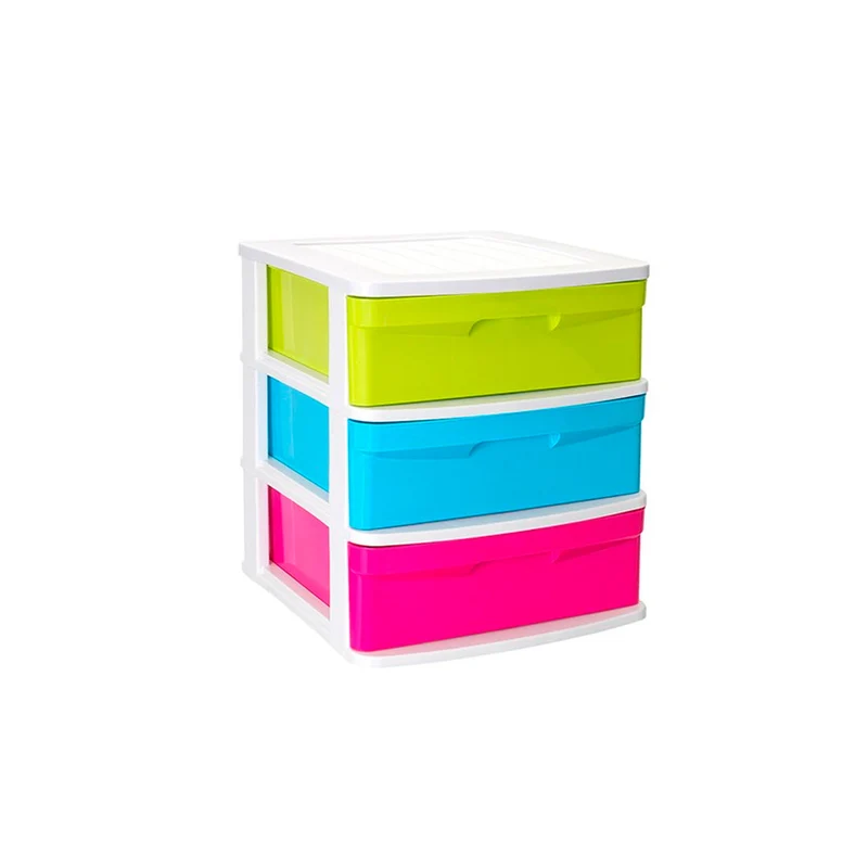 PlasticForte® Cassettiera Sena 3 Cassetti Biancolore
