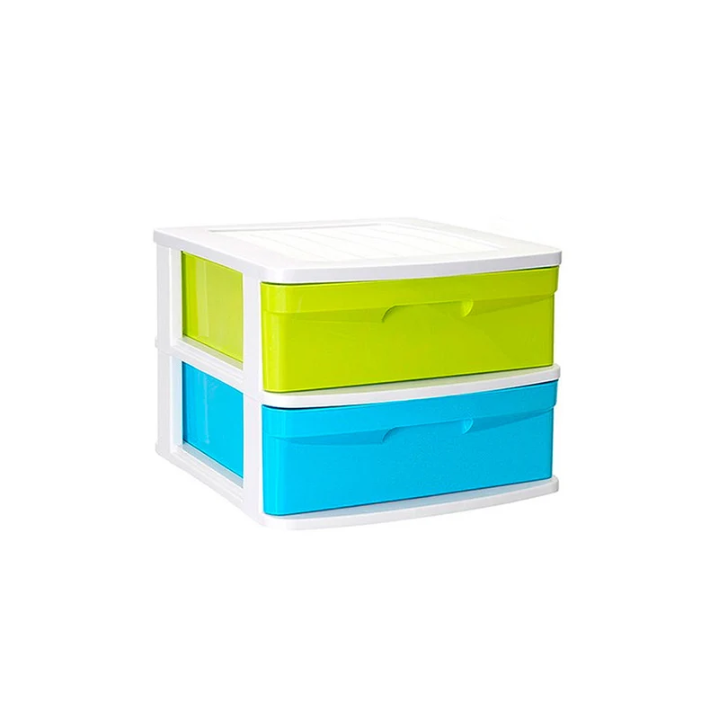 PlasticForte® Cassettiera Sena 2 Cassetti Biancolore