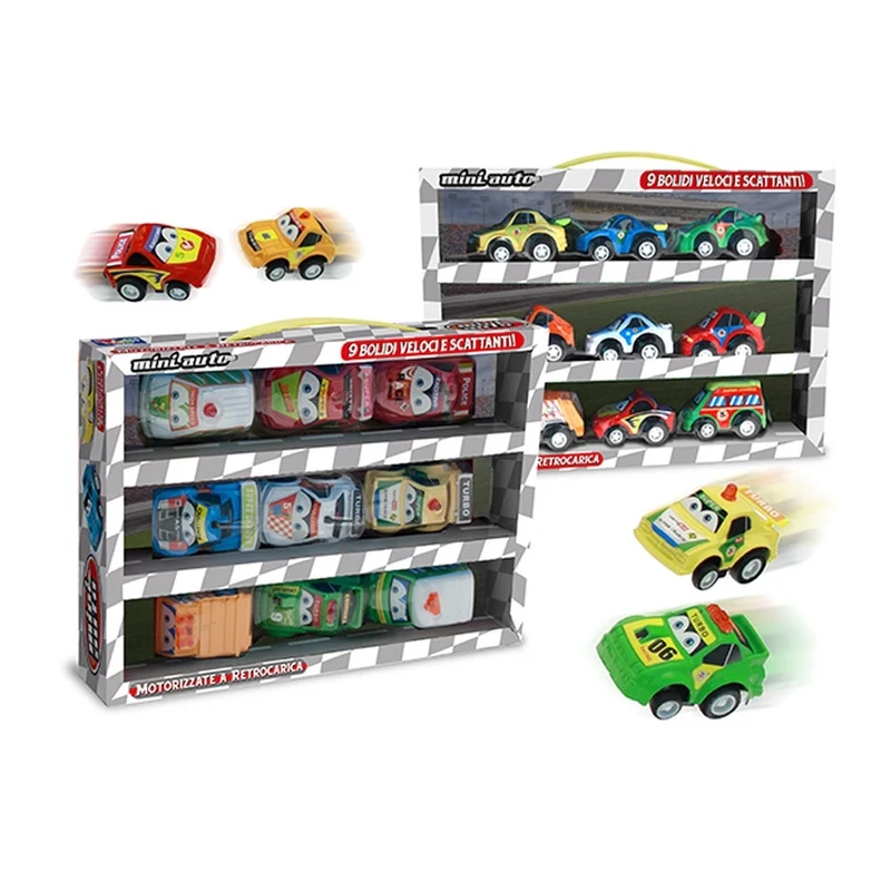 Teorema Mini Auto 9 Pz Con Occhi E Sorriso 2 Ass