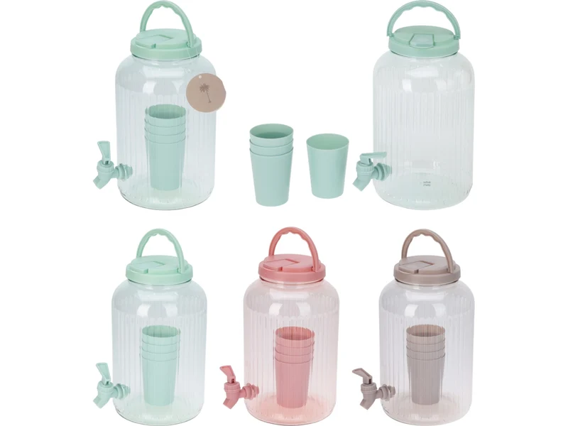 Dispenser beverage pet 3750ml 14x27cm in colori assortiti
