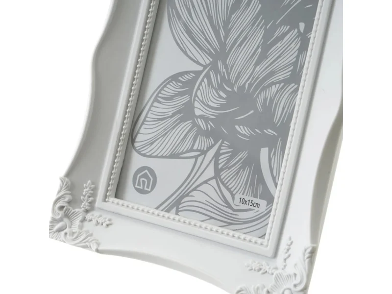Cornice in plastica bianca stile shabby chic finestra foto 10x15 cm - Casaseleccion