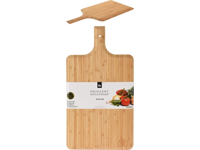 Tagliere bambu con manico 46x24cm