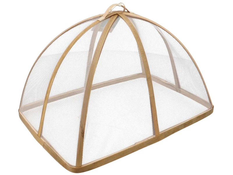 Tagliere in legno di acacia con coprivivande a rete - 50x28x25 spessore 2,5 cm - Kaemingk