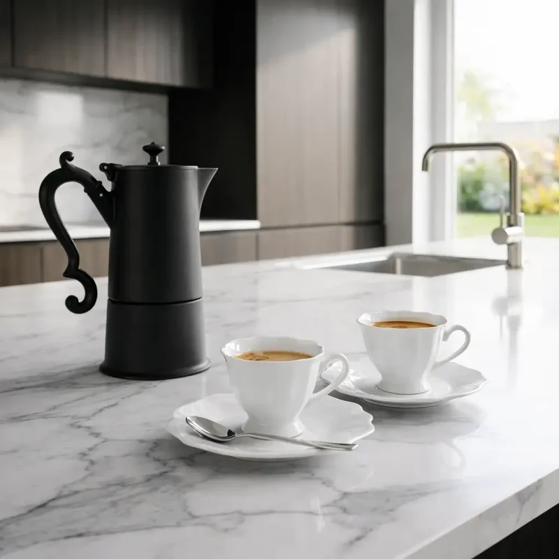Set regalo caffè Brandani Queen con moka Lady Anne e cucchiaini