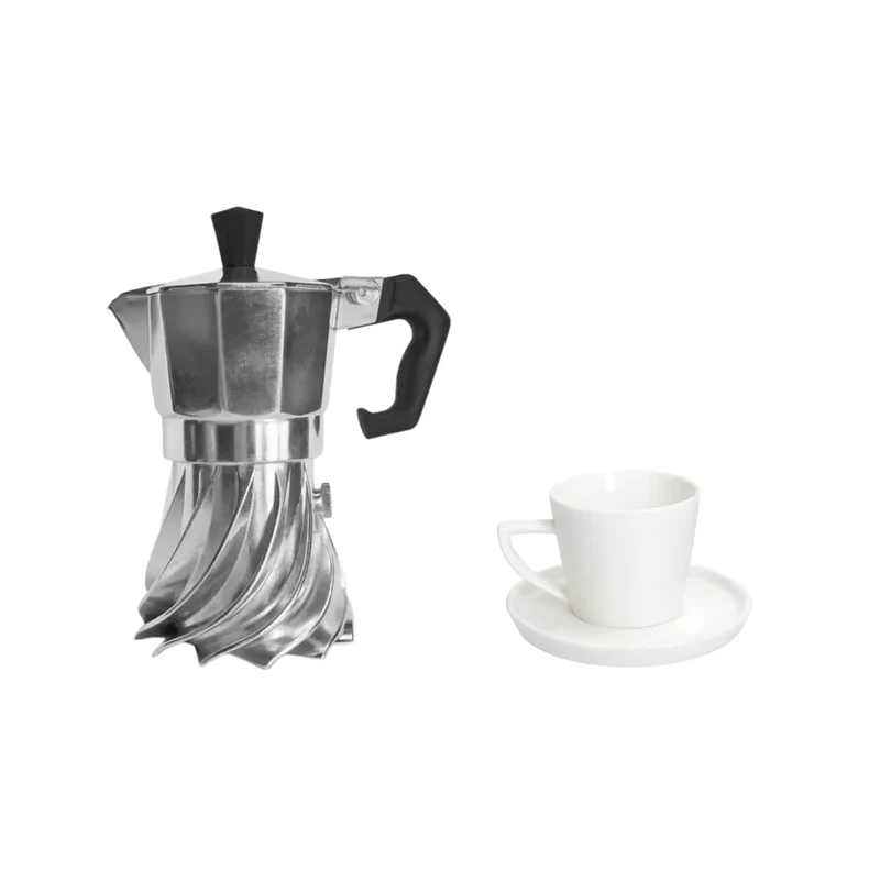 Set caffè per uno Turbo Moka 1 tazza e tazzina Brandani Shanti