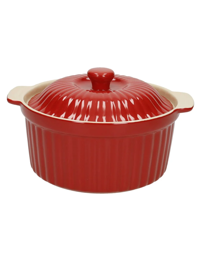 Brandani Cocotte grande rossa in Stoneware