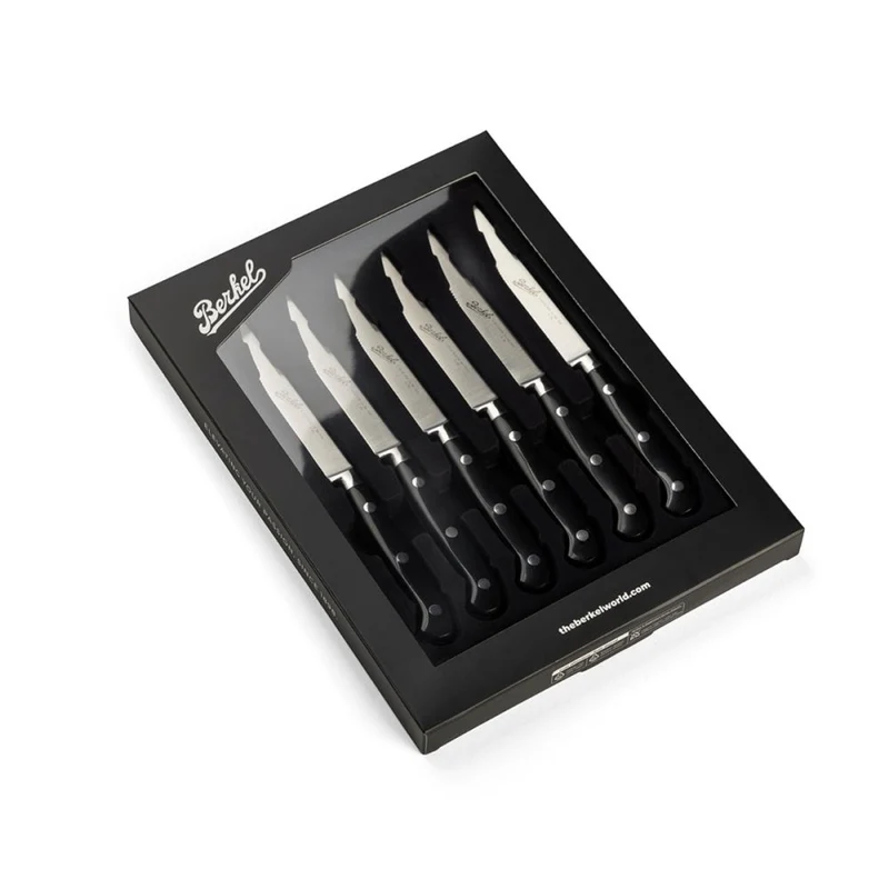 Berkel- Adhoc Set 6 coltelli da bistecca Nero Lama seghettata - KAD6ST11SRBBL