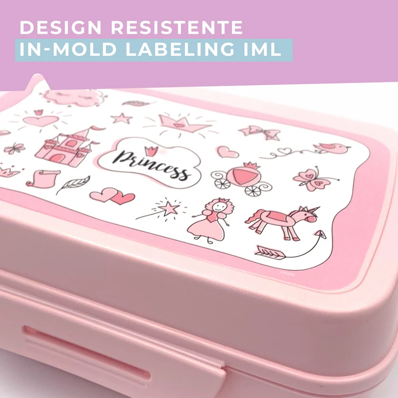 Set da 2 lunch box, design unicorno, 17,5 x 12 x 7 cm e 20 x 13 x 8,5 cm