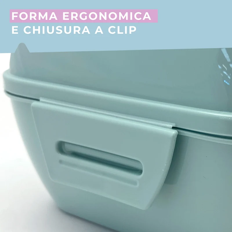 Set da 2 lunch box, design mostriciattoli, 13,5 x 12,5 x 8,5 cm e 17,5 x 12 x 7 cm
