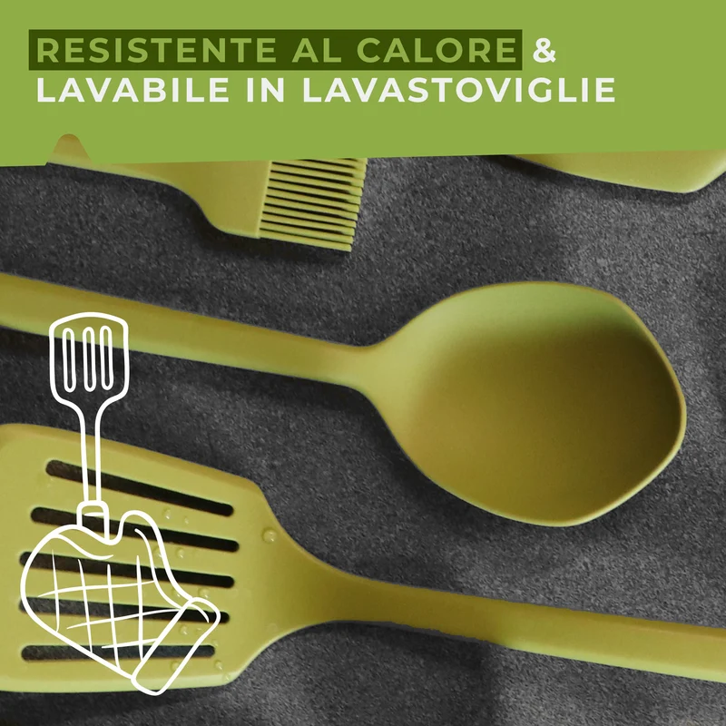 Cucchiaio in silicone, Linea Oliva