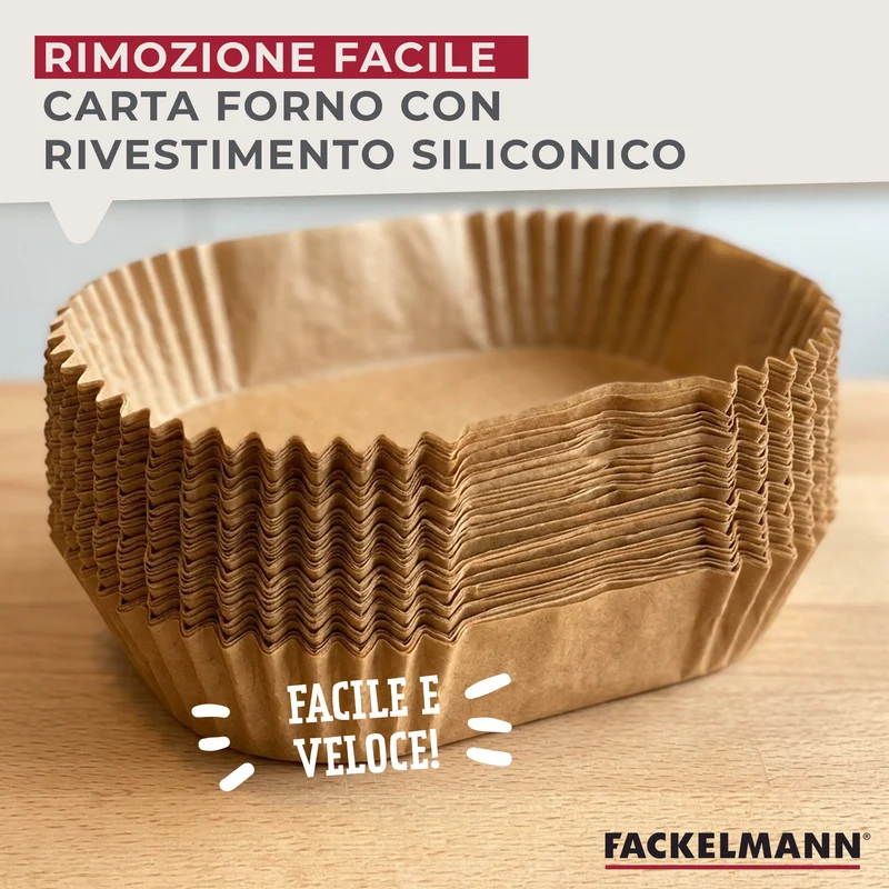 Stampi per friggitrice in carta, 50 pezzi, 20,5 x 14 x 4,5 cm
