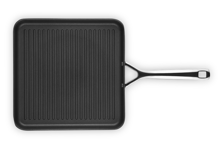 Grill quadrato con manico in alluminio antiaderente 28 cm