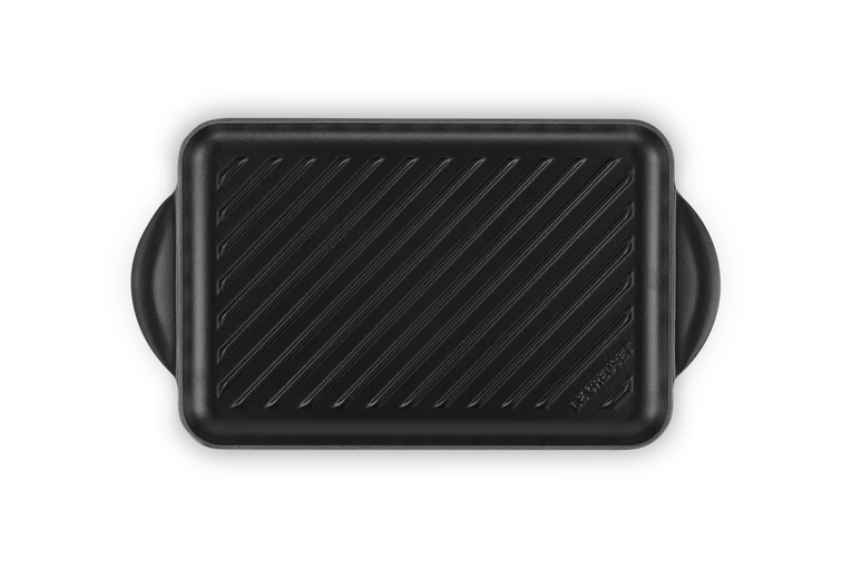 Grill rettangolare Tradition in ghisa vetrificata 32 cm nera