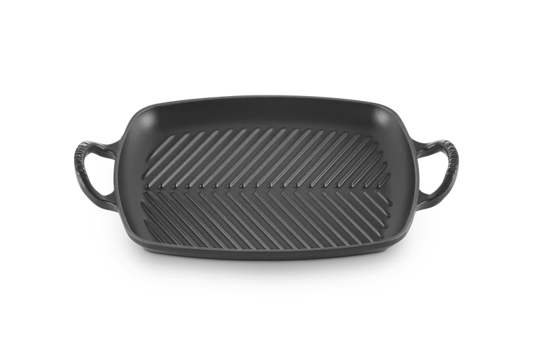 Grill rettangolare Evolution in ghisa vetrificata 30 cm nero