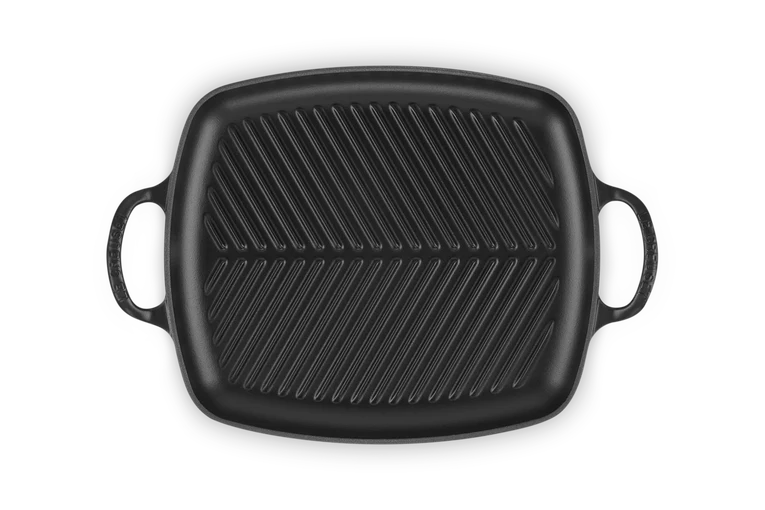 Grill rettangolare Evolution in ghisa vetrificata 30 cm nero