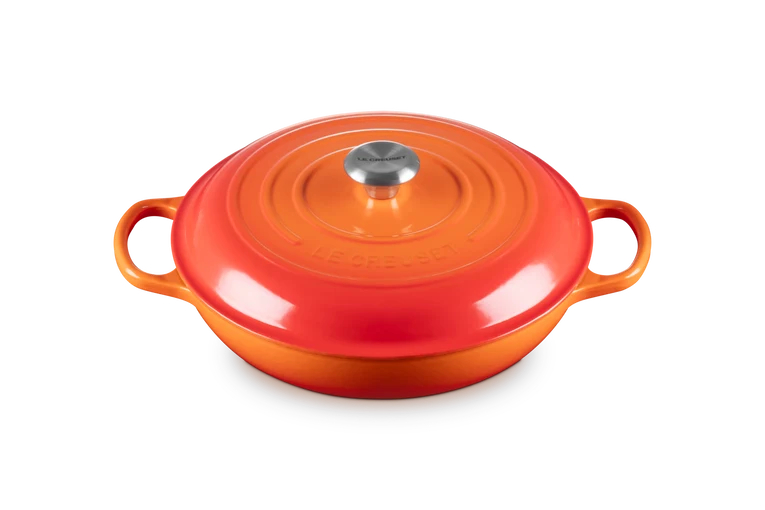 Tegame basso Evolution in ghisa vetrificata 30 cm,color arancio